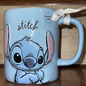 Cute 🥰 Rae Dunn Disney Stitch Mug- “OHANA” Ceramic Coffee Cup- LILO & Stitch